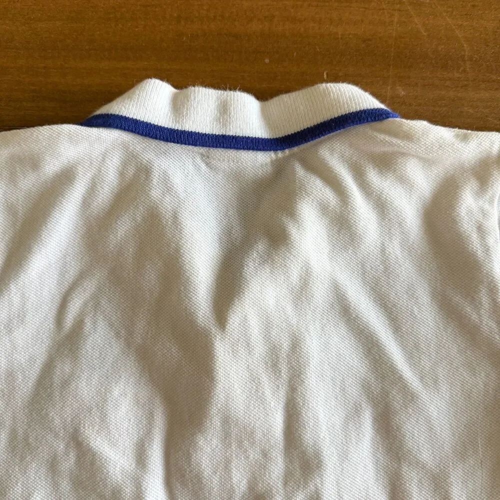 Vintage OshKosh White Camp Branded Polo Boys' 7